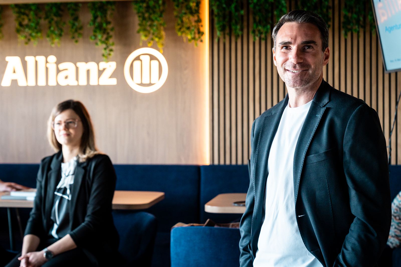 Eintreffen in der Allianz-Loge im Rapid-Stadion
